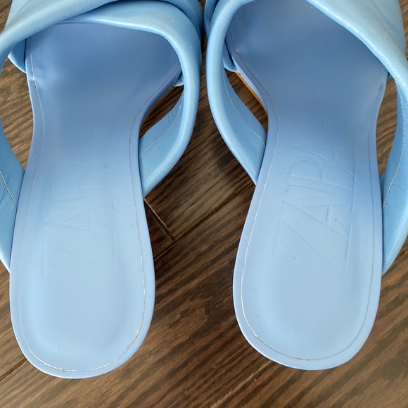 Zara padded leather heeled sandals (Brand new) - Picture 4 of 7
